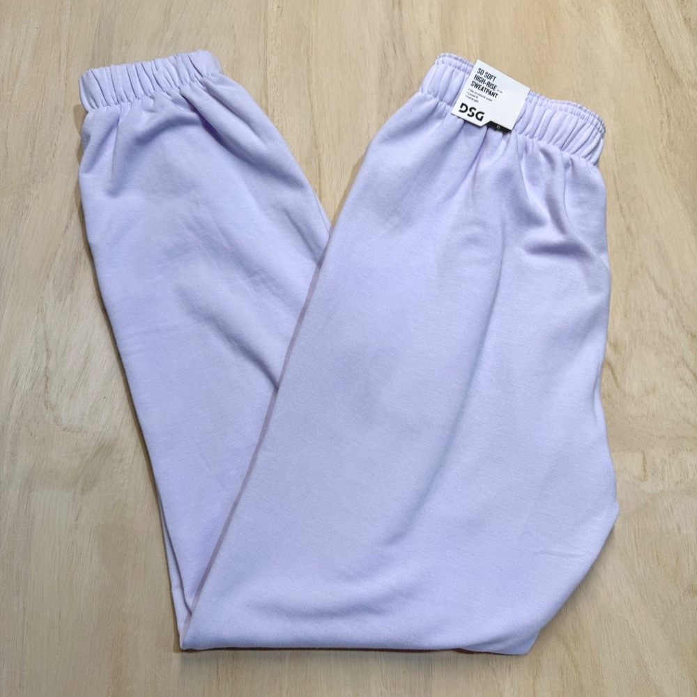 DSG So Soft High Rise Sweatpants Purple Quartz XS Womens Cinch Joggers NWOT